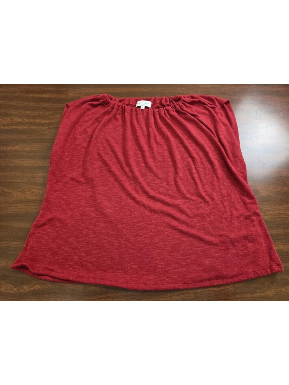 Michael Stars Los Angeles Red Sleeveless Top Size M Slub Knit Y2K Minimalist